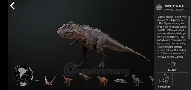 Using Dinosaur 4D + and 4D dinosaur collection Picture 12