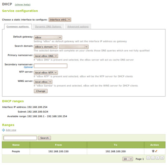 Using eBox like Gateway: Firewall, Traffic Shaping, HTTP Proxy ... Picture 11