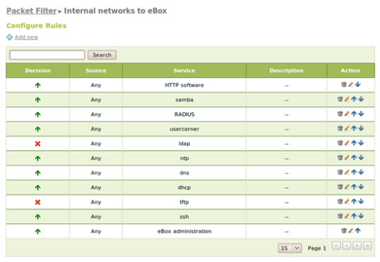 Using eBox like Gateway: Firewall, Traffic Shaping, HTTP Proxy ... Picture 4