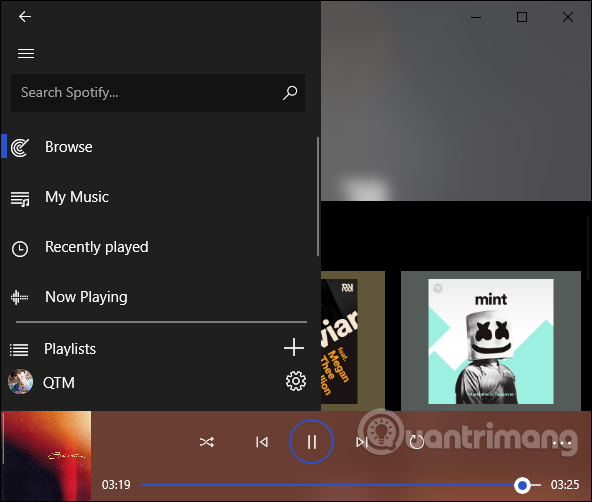 Using Spotimo to play Spotify music on Windows 10 Picture 11