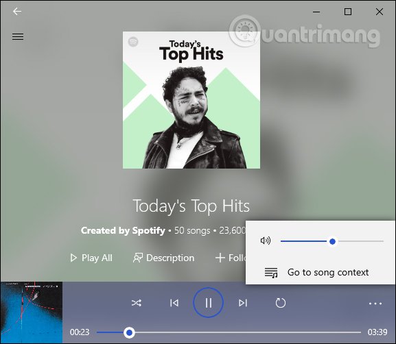 Using Spotimo to play Spotify music on Windows 10 Picture 9