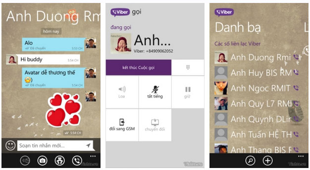 Viber for Windows Phone 8 updates the new interface Picture 1