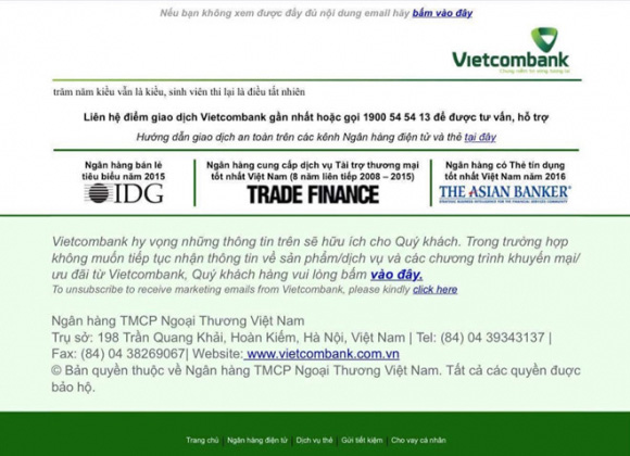 Vietcombank's website was hacked, showing two poetic sentences about student life Picture 2
