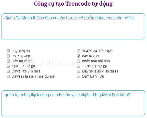 Vietnamese conversion tool to teencode Picture 2
