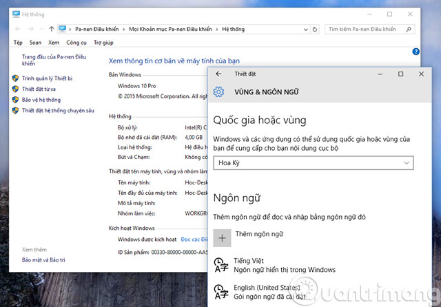 Vietnamese translation for Windows 10 Picture 8