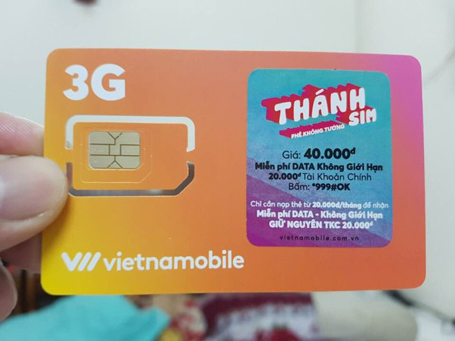 Vietnamobile's 'Saint SIM' was 'whistled' by the Telecommunications Department. Picture 1