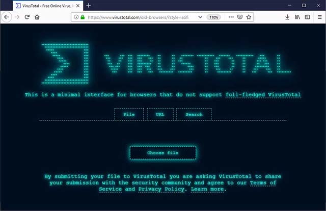 VirusTotal appears in a unique nostalgic interface Picture 5