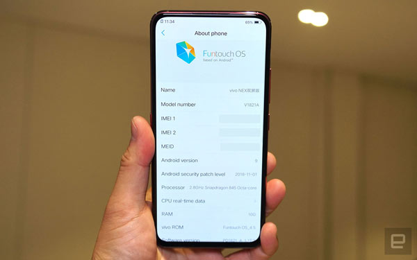 Vivo launches the NEX 2 super product with 2 screens, 3 rear cameras, Snapdragon 845, and 10GB of RAM Picture 5