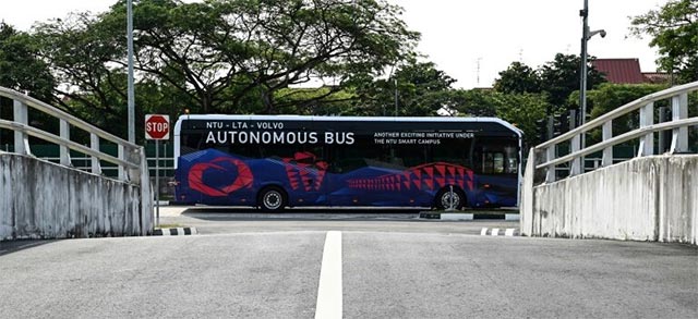 Volvo Introduced The First Unmanned Electric Bus In Singapore