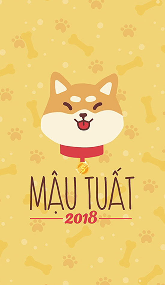 Wallpaper of the Lunar New Year 2018 for beautiful phones Picture 1