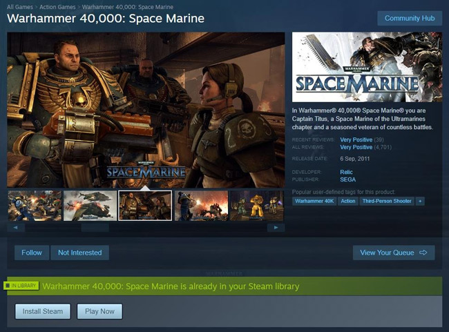 Warhammer 40,000 offers: Space Marine, an attractive TPS game for $ 29.99, is free Picture 3