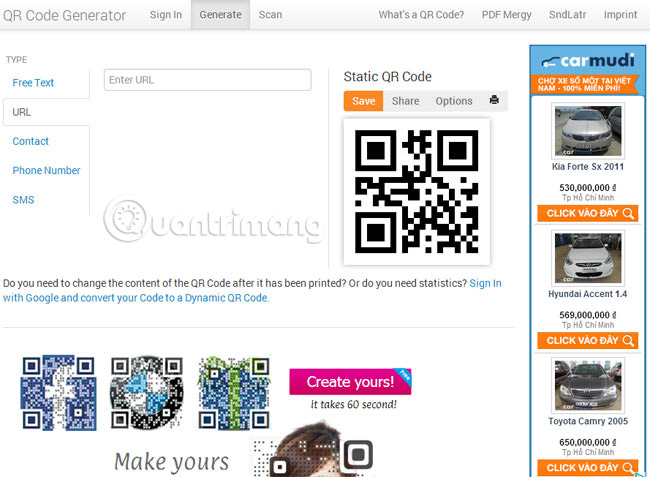 Ways to create online QR codes Picture 11