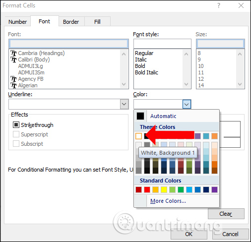 Ways to hide data on Excel Picture 10