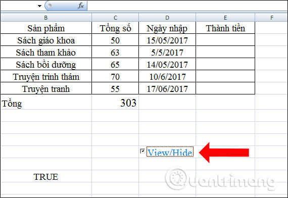 Ways to hide data on Excel - TipsMake.com