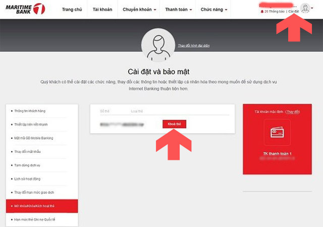 Ways to lock your bank cards when you lose or reveal information Picture 3