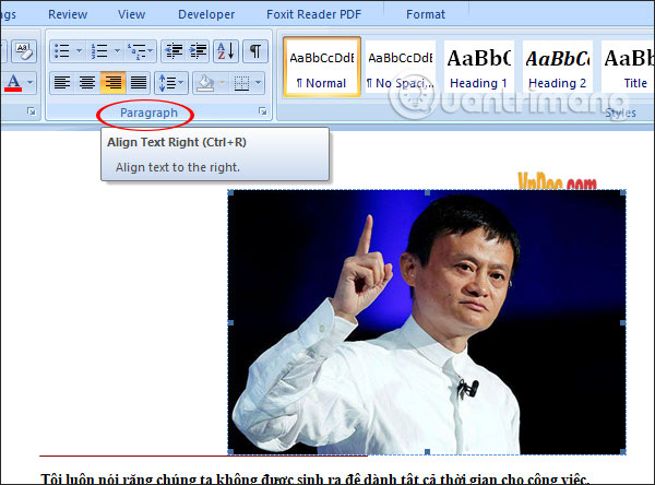Ways to move image position in Word Picture 7