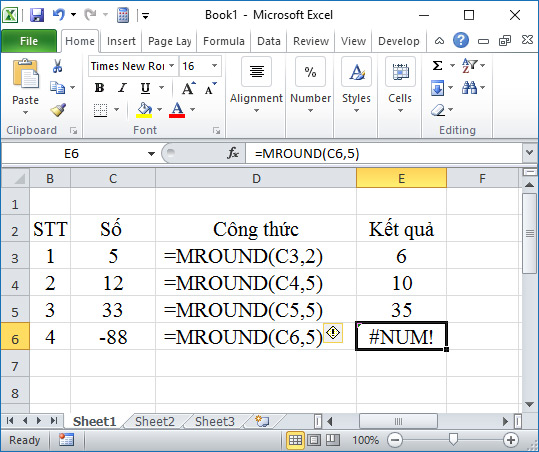 Ways to round numbers in Excel Picture 3