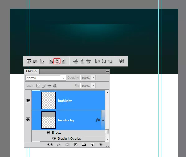 Website design tutorial in Photoshop (Part 3): Create professional website layout Picture 16