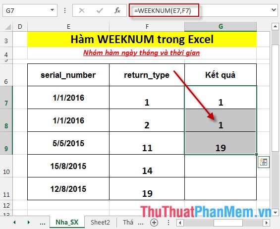 Weeknum excel как пользоваться