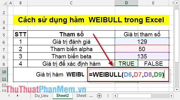 WEIBULL function - The function returns the Weibull distribution in Excel Picture 5