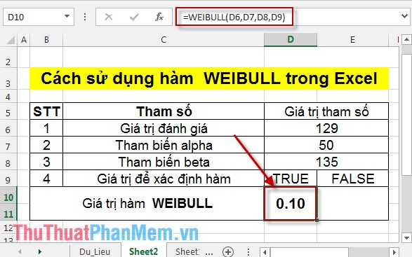 WEIBULL function - The function returns the Weibull distribution in Excel Picture 6