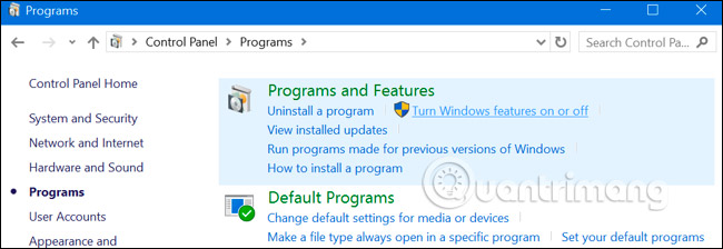 What are the features of Windows 10 Windows Features? Picture 3