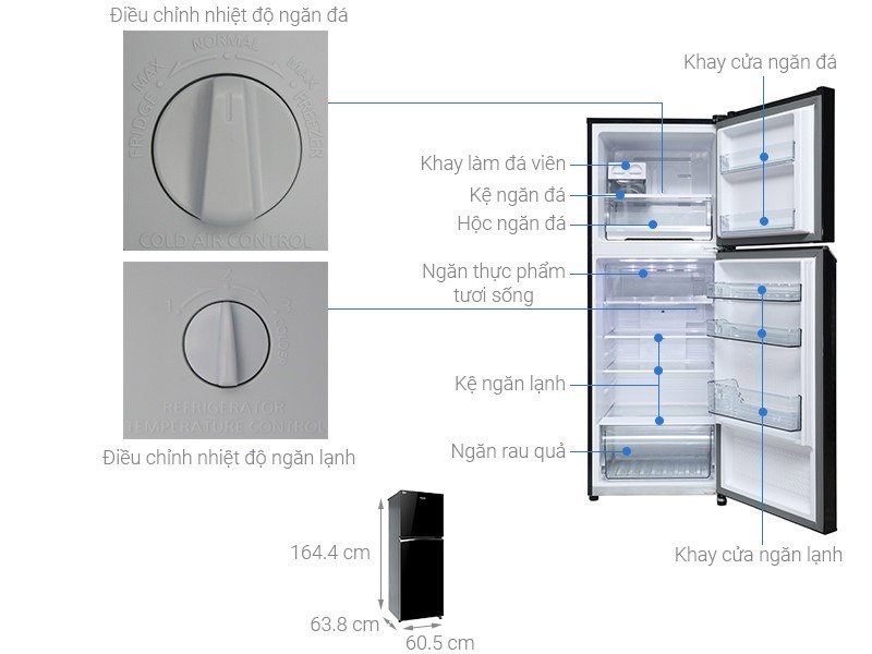 What are the sizes of mini refrigerators, 2 wings, side by side ... of Panasonic, Sharp, Samsung, Toshiba, Hitachi, LG? Picture 14