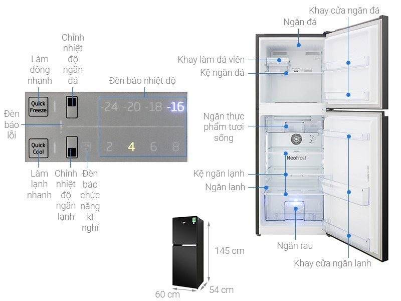 What are the sizes of mini refrigerators, 2 wings, side by side ... of Panasonic, Sharp, Samsung, Toshiba, Hitachi, LG? Picture 32