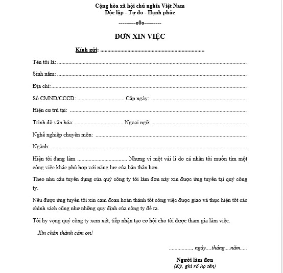 What documents do the standard applications require? Picture 3