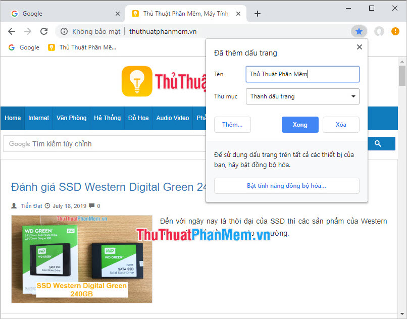 What is bookmark? How to use Bookmark in Web browser Picture 5