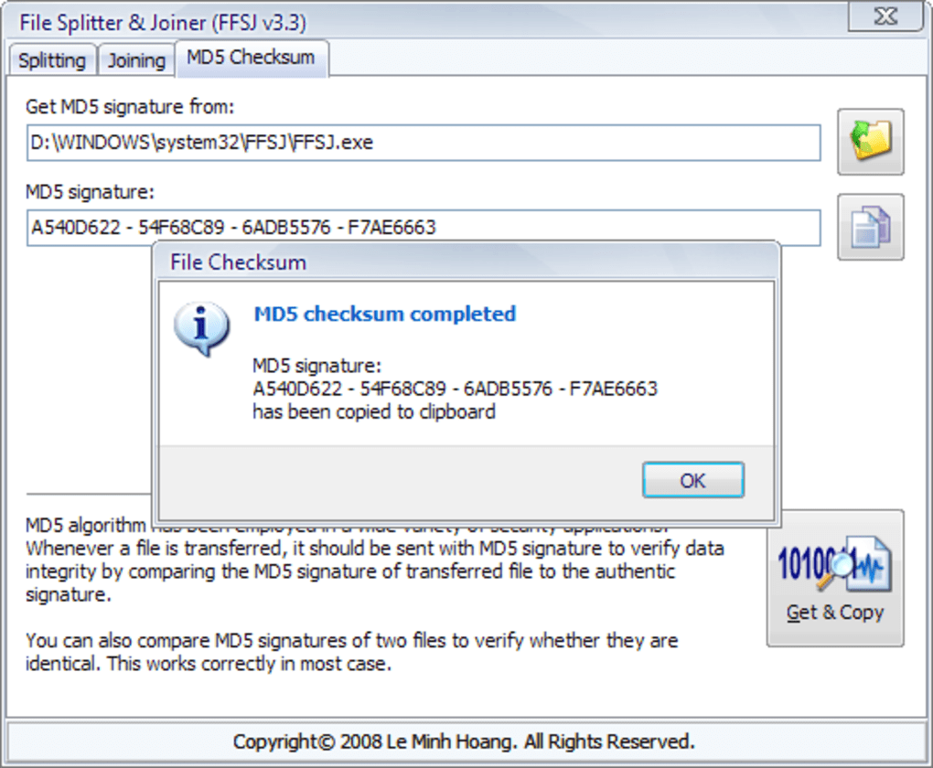 What is FFSJ? Instructions on how to use FFSJ file splitter software Picture 4