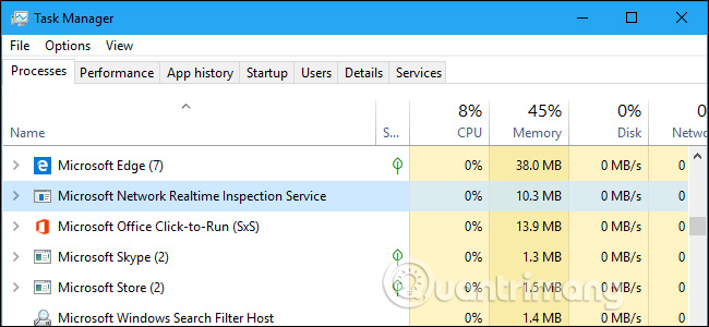What is the Microsoft Network Realtime Inspection Service (NisSrv.exe) and why is it running on the computer? Picture 3
