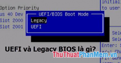 What is UEFI and Legacy standards? Differences between UEFI, Legacy, BIOS Picture 1