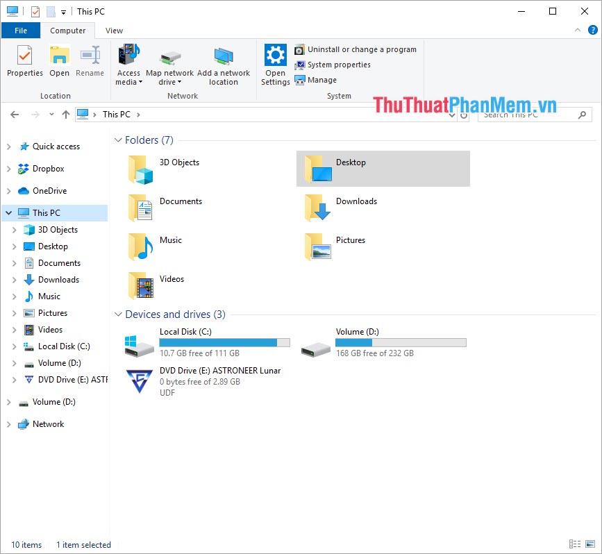 open windows explorer in windows 10