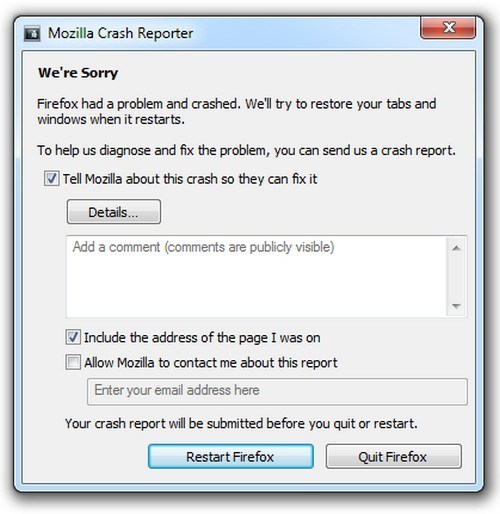 What to do when Firefox crashes? Picture 2