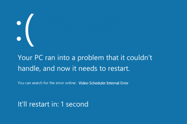 What to do when having errors Video Scheduler Internal Error? Picture 1