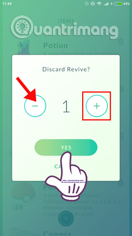 What will you do when you report Your Bag is Full when accepting items in Pokemon Go? Picture 11
