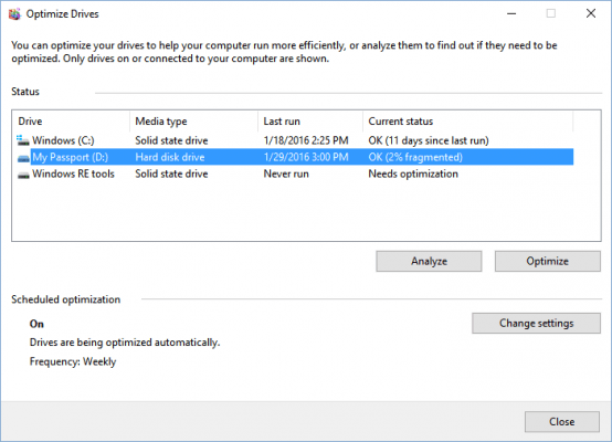 When and how to defragment hard drives on Windows 10? Picture 4