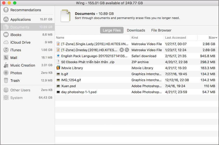 Which items need attention when cleaning up memory on macOS? Picture 3