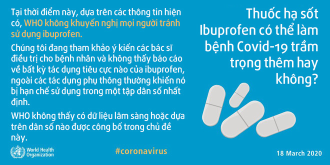 WHO abruptly withdraws its advice that people avoid ibuprofen antipyretics for Covid-19 Picture 1