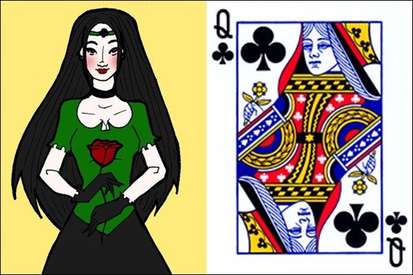 Who are the 12 real characters behind the cards 'J, Q, K' in the West deck? Picture 7