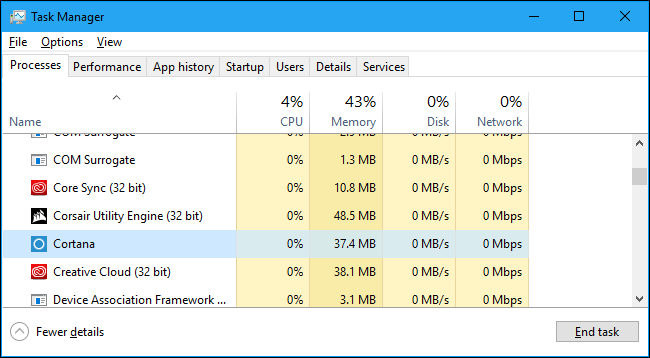 Why is it disabled but Cortana still runs in the background? Picture 5