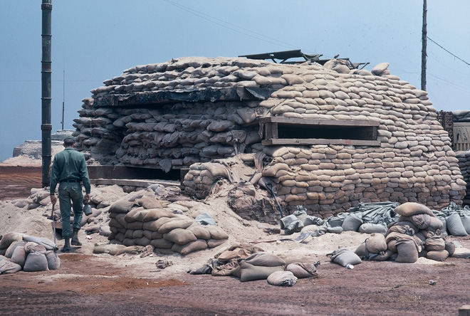 Why is the sandbag blocking the flying bullet? Picture 2