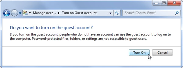 Why should you activate the Guest account on the computer? Picture 6