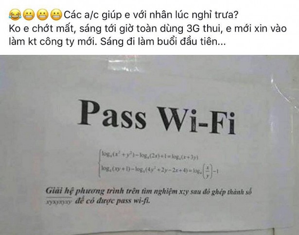 Wi-Fi pass with Mathematics makes people want to go crazy, you can find the answer Picture 2