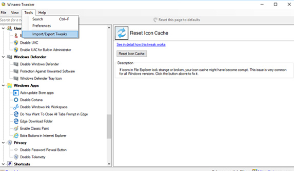 Winaero Tweaker, a tool that fully personalizes Windows 10 Spring Creators Picture 10