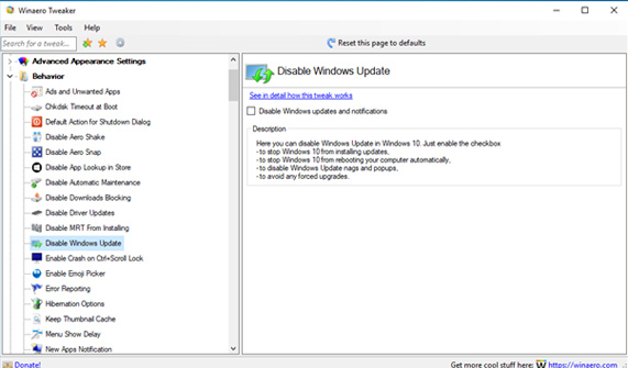 Winaero Tweaker, a tool that fully personalizes Windows 10 Spring Creators Picture 7