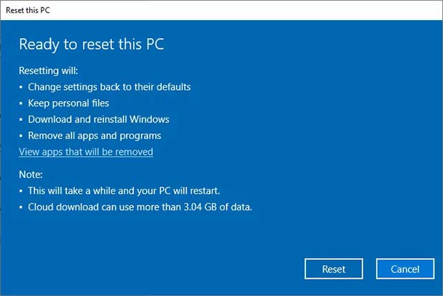 Windows 10 has just added the 'Cloud Reset' feature and this is how to use it Picture 6