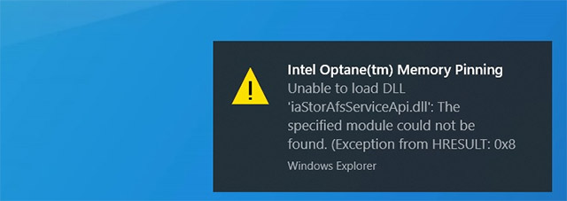 Windows 10 May 2020 Update encountered an incompatibility error with Intel Optane memory Picture 1
