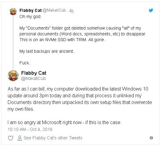 Windows 10 October stick serious errors automatically delete files in the computer Picture 2